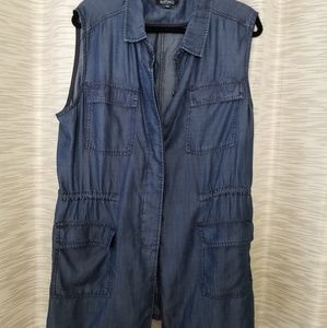 Women's denim vest